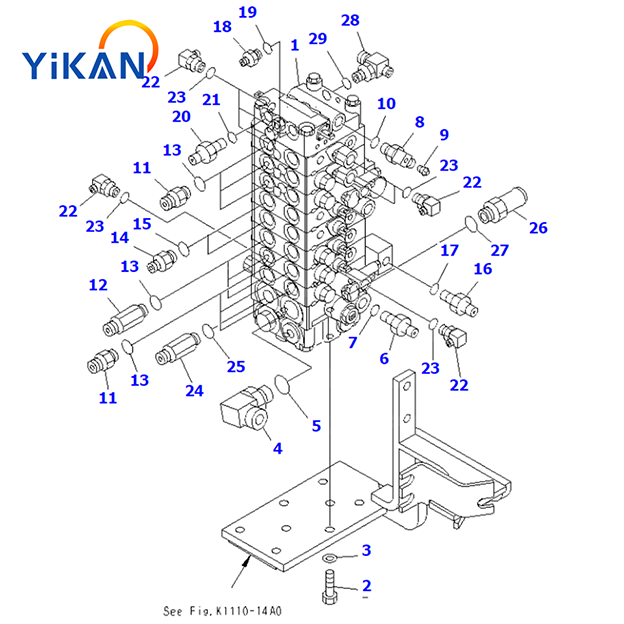 PC27MR 8主控阀结构图